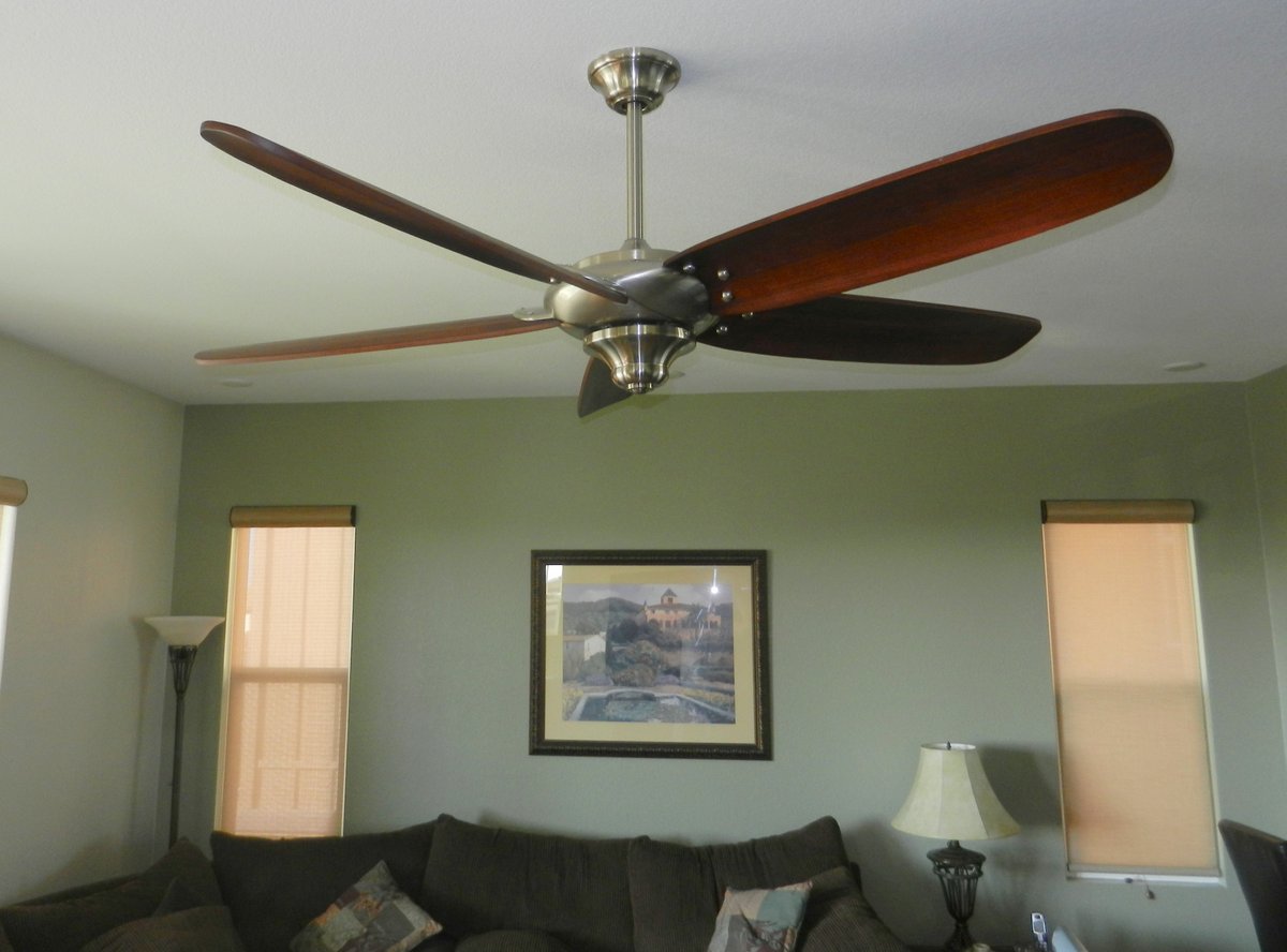 ... the blades, turn on the power, and cool off under our new ceiling fan